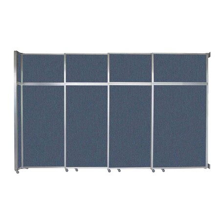 Versare Operable Wall Sliding Room Divider 12'8" x 8'5-1/4" Ocean Fabric 1072415